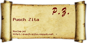 Pusch Zita névjegykártya